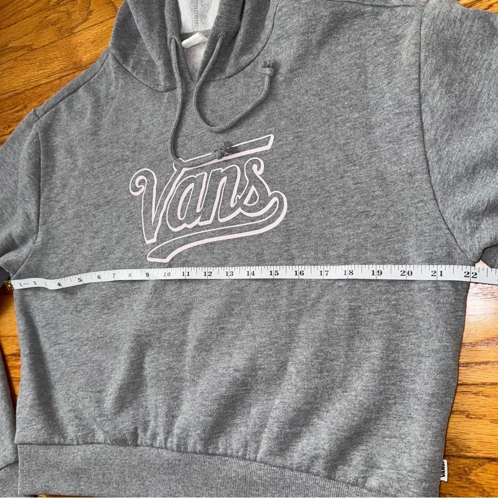 Vans Gray Cropped Hoodie Sweatshirt Women’s Size M‎